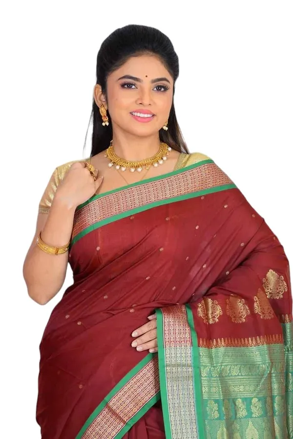 Maroon_Art_Silk_Blend_Self_Design_Sambalpuri_Saree_For_Women