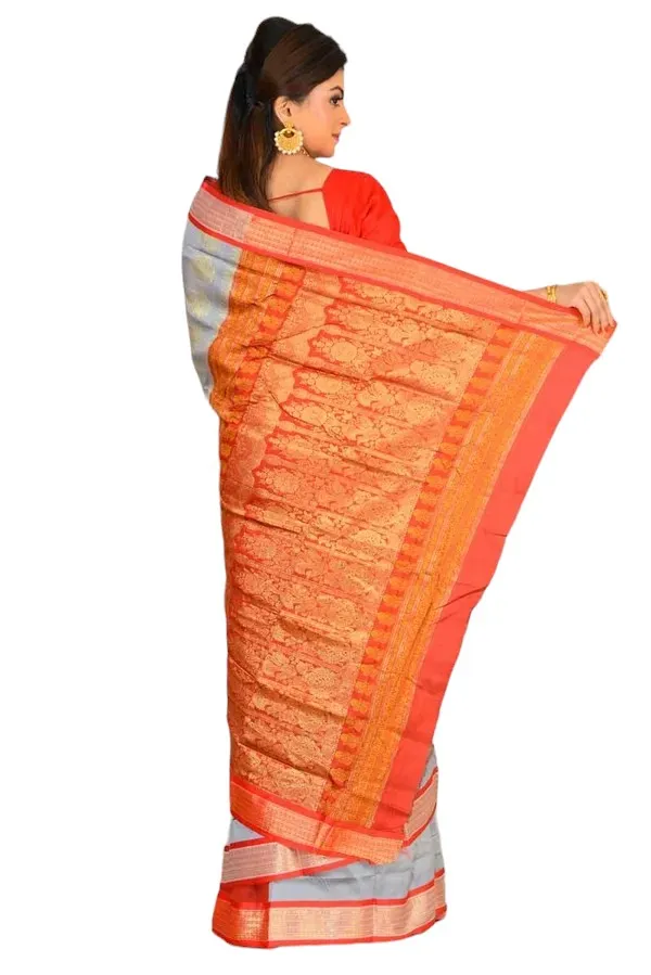 Beige_Art_Silk_Blend_Self_Design_Sambalpuri_Saree_For_Women