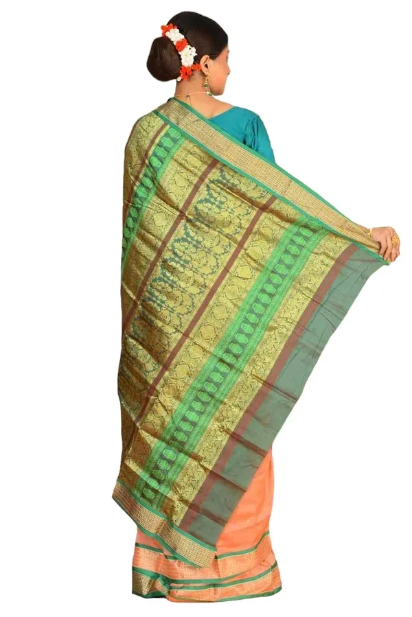Cream_Art_Silk_Blend_Self_Design_Sambalpuri_Saree_For_Women