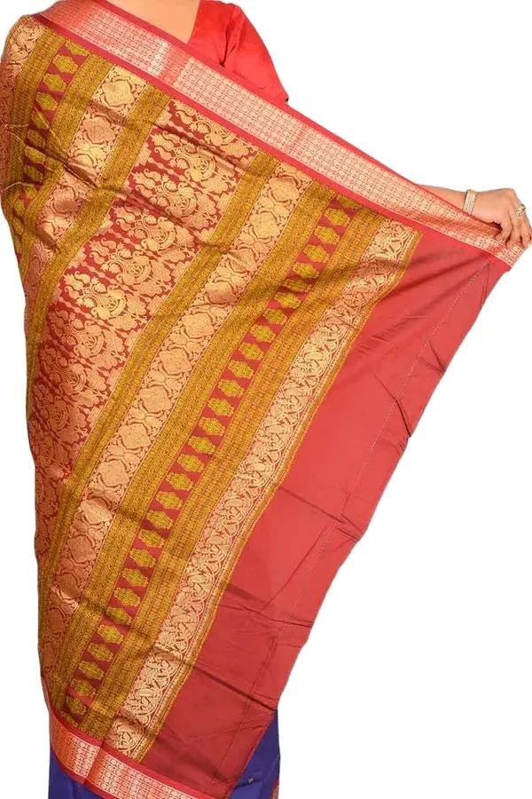 Blue_Art_Silk_Blend_Self_Design_Sambalpuri_Saree_For_Women