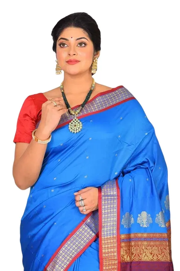 Light_Blue_Art_Silk_Blend_Self_Design_Sambalpuri_Saree_For_Women