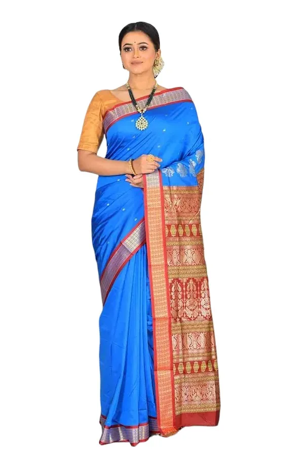 Light_Blue_Art_Silk_Blend_Self_Design_Sambalpuri_Saree_For_Women