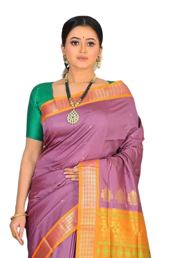 Brown_Art_Silk_Blend_Self_Design_Sambalpuri_Saree_For_Women