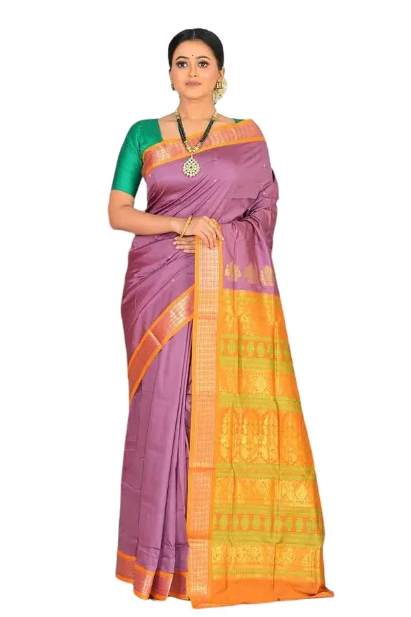 Brown_Art_Silk_Blend_Self_Design_Sambalpuri_Saree_For_Women