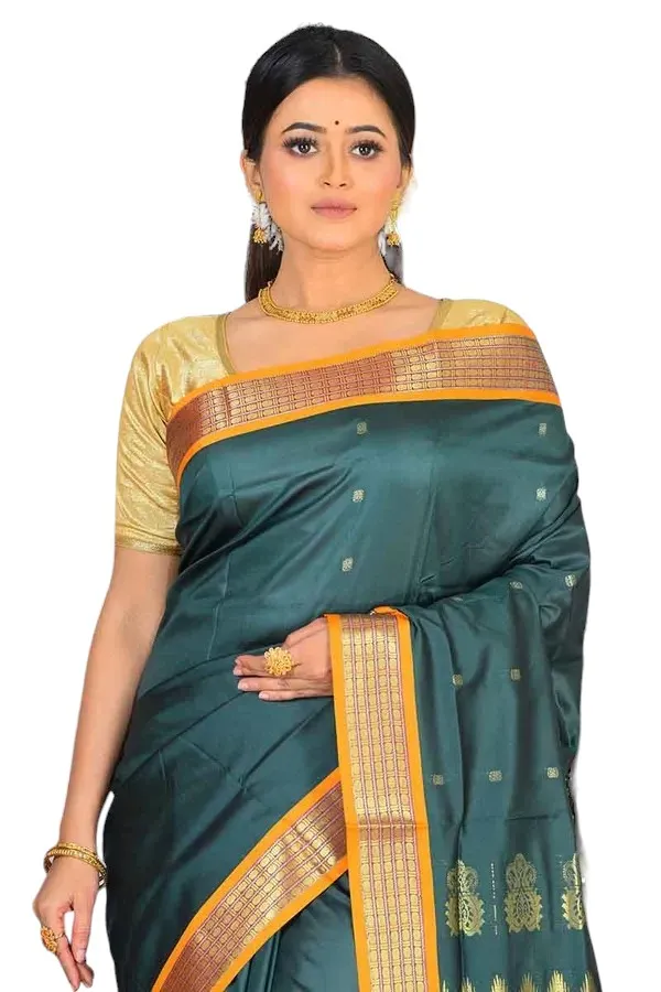 Green_Art_Silk_Blend_Self_Design_Sambalpuri_Saree_For_Women
