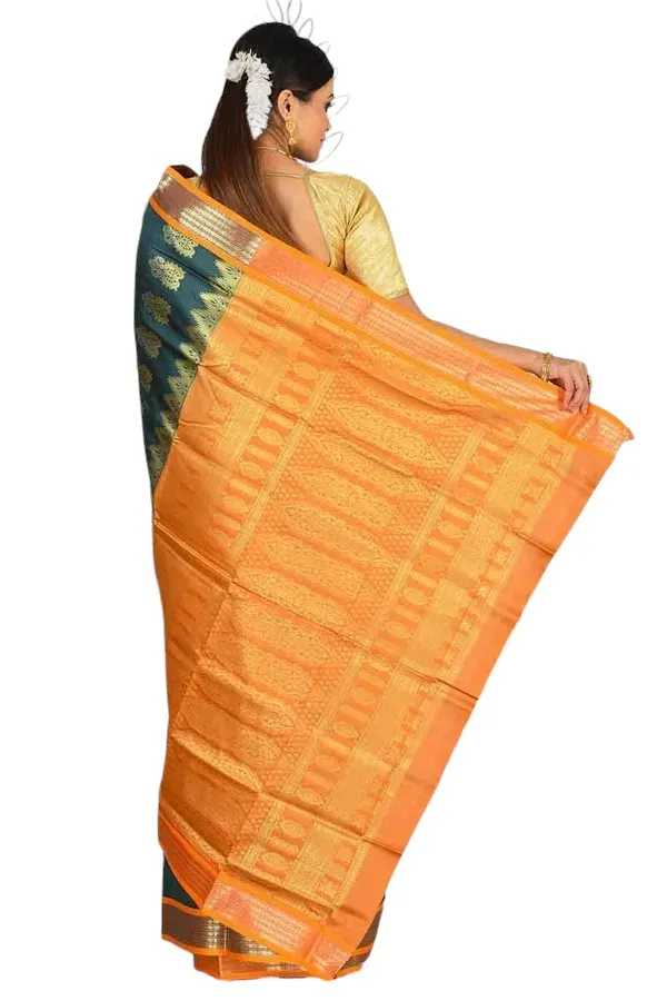 Green_Art_Silk_Blend_Self_Design_Sambalpuri_Saree_For_Women