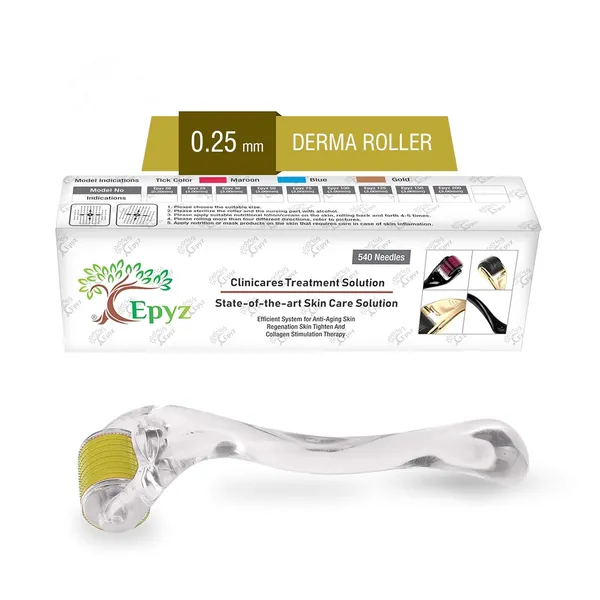 Gold_Derma_Roller_Cosmetic_Micro_Needling_Instrument_with_540_Needles_for_Acne,_Skin,_Hair_Loss,_With_Storage_Case