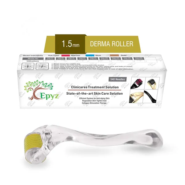 Transparant_Gold_Derma_Roller_Cosmetic_Micro_Needling_Instrument_with_540_Needles_for_Acne,_Skin,_Hair_Loss,_With_Storage_Case