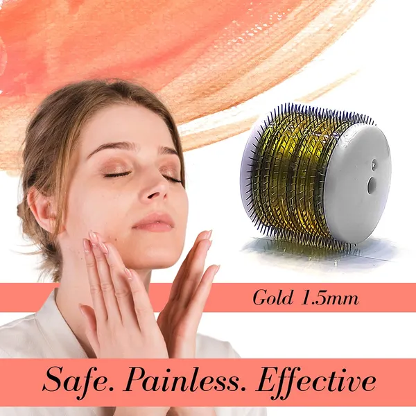 Transparant_Gold_Derma_Roller_Cosmetic_Micro_Needling_Instrument_with_540_Needles_for_Acne,_Skin,_Hair_Loss,_With_Storage_Case