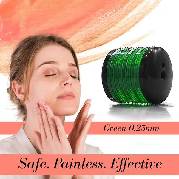 Green_Derma_Roller_Cosmetic_Micro_Needling_Instrument_with_540_Needles_for_Acne,_Skin,_Hair_Loss,_With_Storage_Case