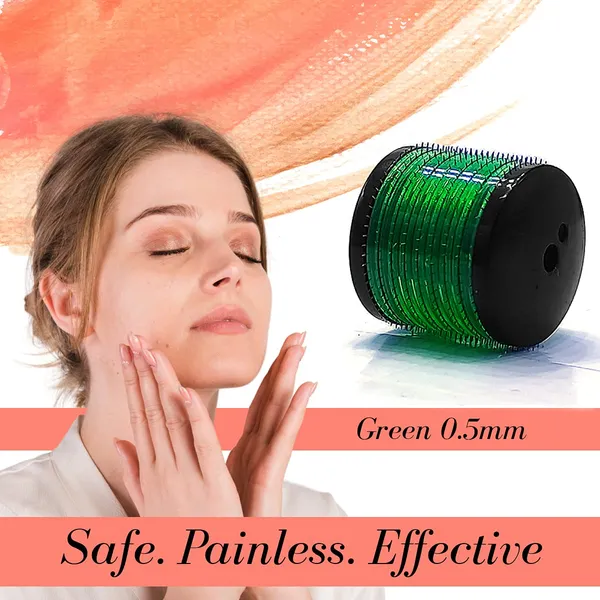Green_Derma_Roller_Cosmetic_Micro_Needling_Instrument_with_540_Needles_for_Acne,_Skin,_Hair_Loss,_With_Storage_Case