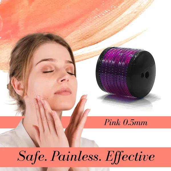 Pink_Derma_Roller_Cosmetic_Micro_Needling_Instrument_with_540_Needles_for_Acne,_Skin,_Hair_Loss,_With_Storage_Case