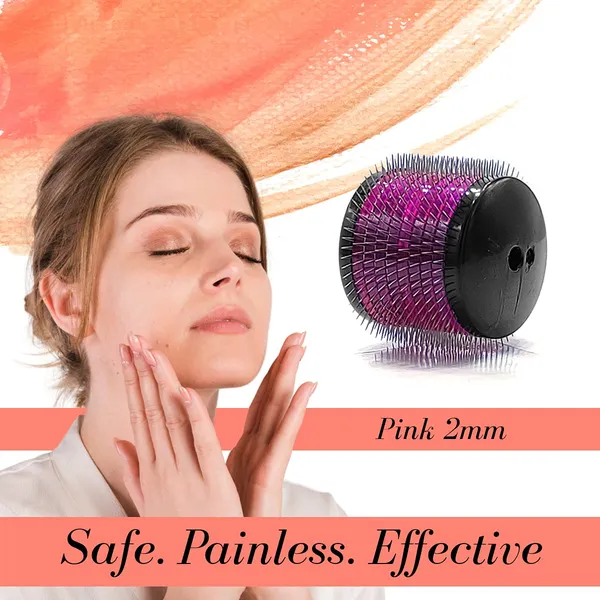 Pink_Derma_Roller_Cosmetic_Micro_Needling_Instrument_with_540_Needles_for_Acne,_Skin,_Hair_Loss,_With_Storage_Case