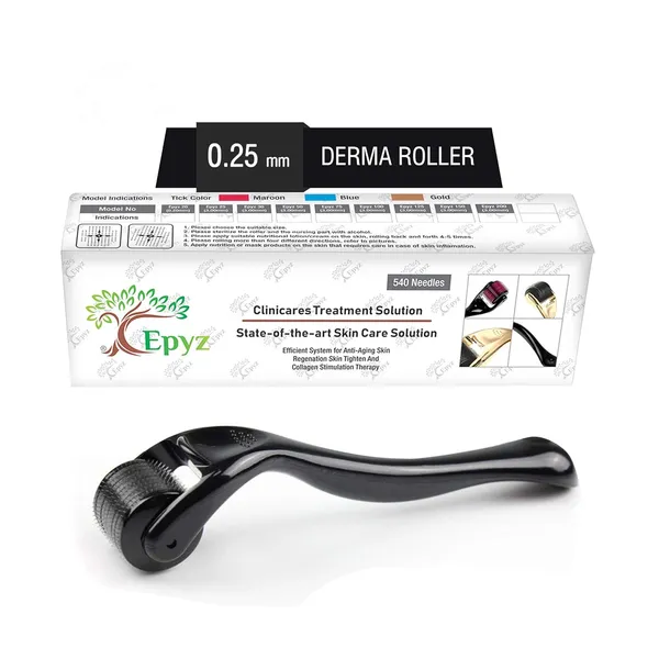 Black_Derma_Roller_Cosmetic_Micro_Needling_Instrument_with_540_Needles_for_Acne,_Skin,_Hair_Loss,_With_Storage_Case