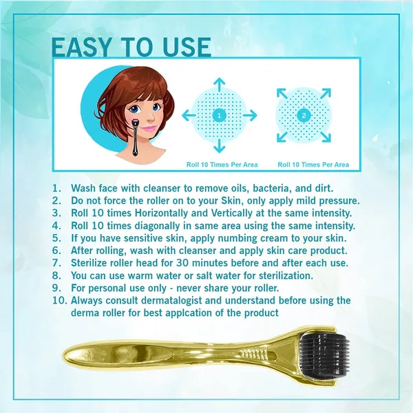 Golden_Derma_Roller_Cosmetic_Micro_Needling_Instrument_with_540_Needles_for_Acne,_Skin,_Hair_Loss,_With_Storage_Case