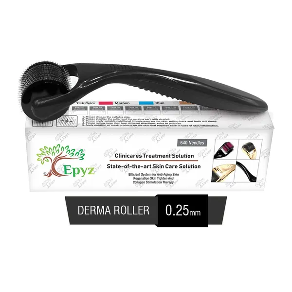 Black_Derma_Roller_Cosmetic_Micro_Needling_Instrument_with_540_Needles_for_Acne,_Skin,_Hair_Loss,_With_Free_Storage_Case