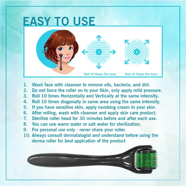 Green_Derma_Roller_Cosmetic_Micro_Needling_Instrument_with_540_Needles_for_Acne,_Skin,_Hair_Loss,_With_Free_Storage_Case