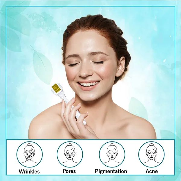 Golden_Derma_Roller_Cosmetic_Micro_Needling_Instrument_with_540_Needles_for_Acne,_Skin,_Hair_Loss,_With_Free_Storage_Case
