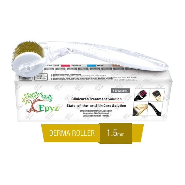 Golden_Derma_Roller_Cosmetic_Micro_Needling_Instrument_with_540_Needles_for_Acne,_Skin,_Hair_Loss,_With_Free_Storage_Case
