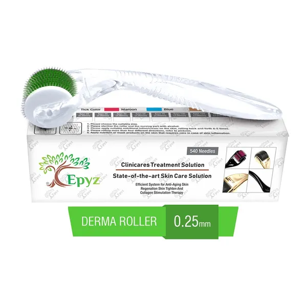 Green_Derma_Roller_Cosmetic_Micro_Needling_Instrument_with_540_Needles_for_Acne,_Skin,_Hair_Loss,_With_Free_Storage_Case