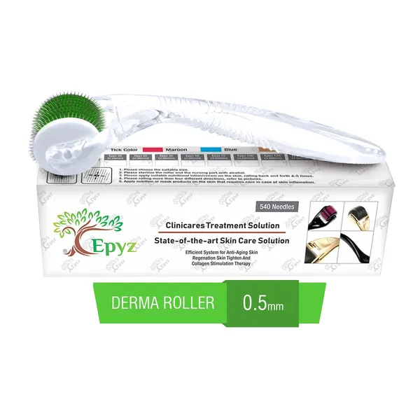 Green_Derma_Roller_Cosmetic_Micro_Needling_Instrument_with_540_Needles_for_Acne,_Skin,_Hair_Loss,_With_Free_Storage_Case