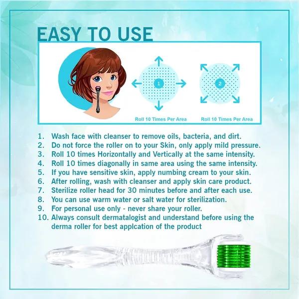 Green_Derma_Roller_Cosmetic_Micro_Needling_Instrument_with_540_Needles_for_Acne,_Skin,_Hair_Loss,_With_Free_Storage_Case