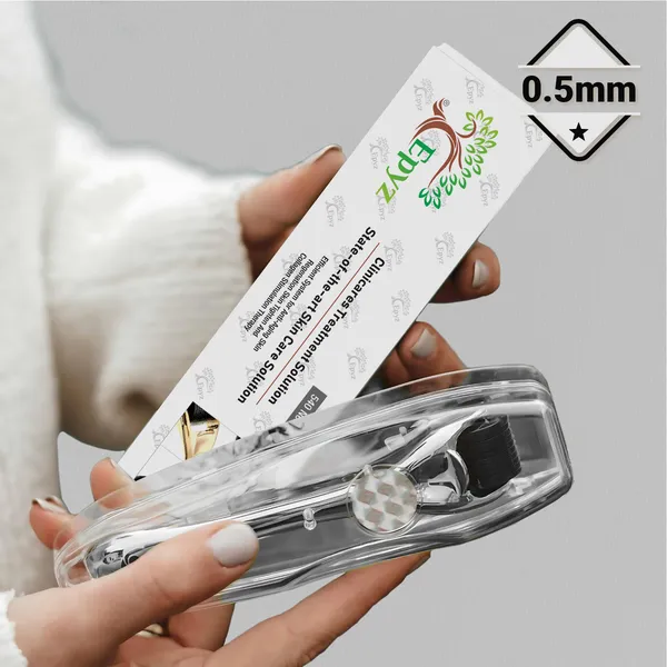 Silver_Derma_Roller_Cosmetic_Micro_Needling_Instrument_with_540_Needles_for_Acne,_Skin,_Hair_Loss,_With_Storage_Case