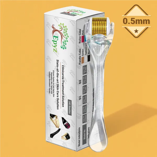 Gold_Derma_Roller_Cosmetic_Micro_Needling_Instrument_with_540_Needles_for_Acne,_Skin,_Hair_Loss,_With_Storage_Case