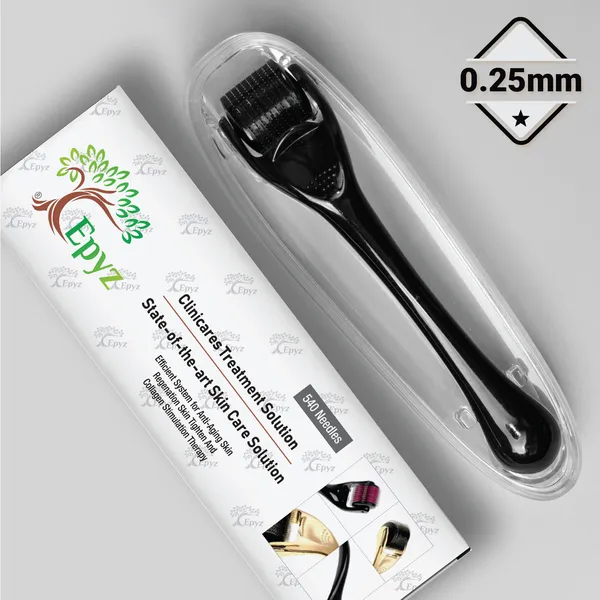 Black_Derma_Roller_Cosmetic_Micro_Needling_Instrument_with_540_Needles_for_Acne,_Skin,_Hair_Loss,_With_Storage_Case