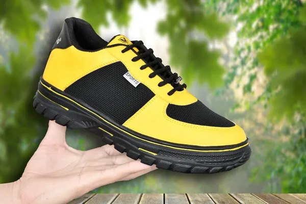 Yellow_Synthetic_Leather_Shoe_For_Men