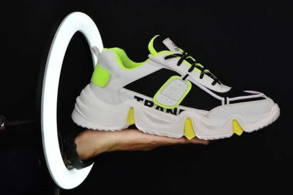 White_&_Black_Synthetic_Leather_Casual_Wear_Shoes_For_Men