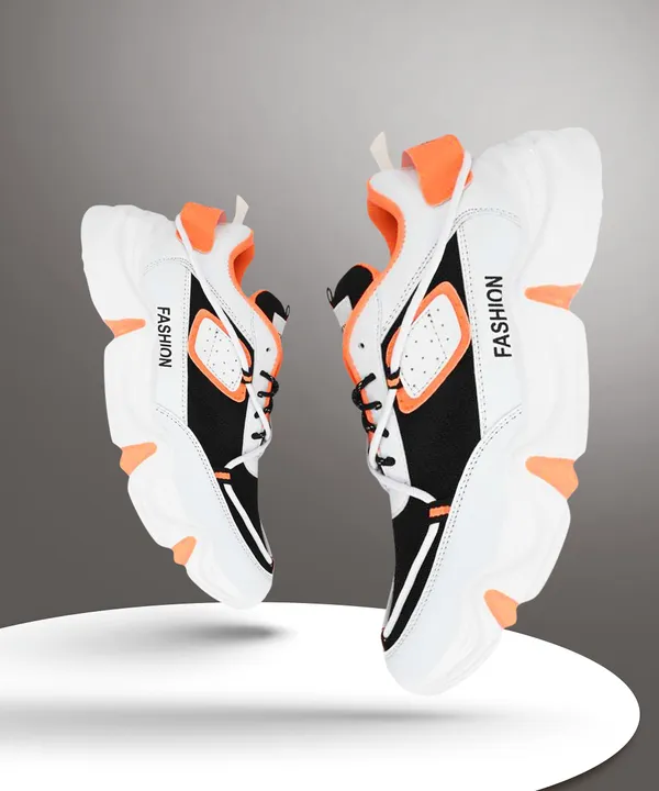 Orange_Synthetic_Leather_Casual_Wear_Shoes_For_Men