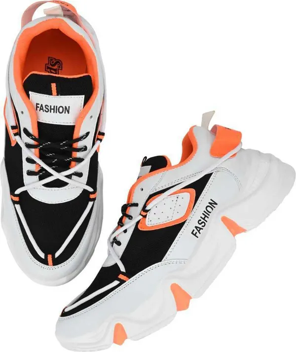 Orange_Synthetic_Leather_Casual_Wear_Shoes_For_Men
