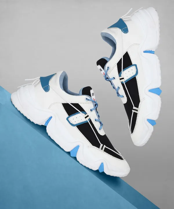 Blue_&_White_Synthetic_Leather_Casual_Wear_Shoes_For_Men