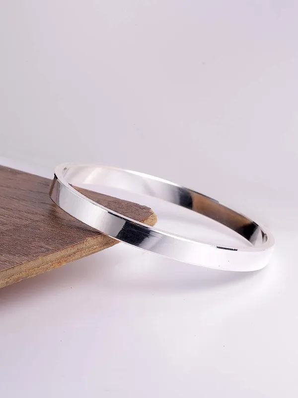 Silver_Bracelet_For_Men_|_Stainless_Steel_Silver_Kada_For_Men_Bracelets_Waterproof,_Anti-Tarnish_Bracelet,_Rust-Free,_Skin_Friendly