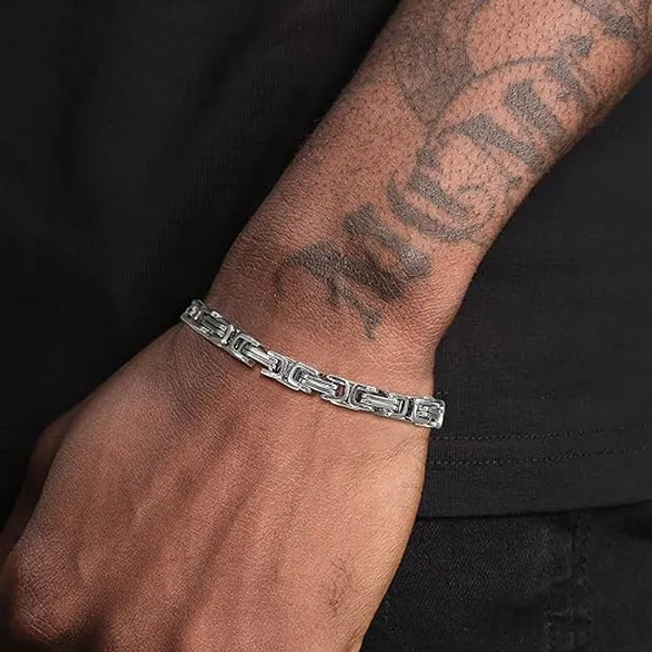 Silver_Bracelets_For_Men_Boys_|_Bracelet_For_Men|_Platinum_Bracelet_For_Men_Birthday_Gift_|_Waterproof,_Anti-Tarnish_Bracelet,_Rust-Free,_Skin_Friendly