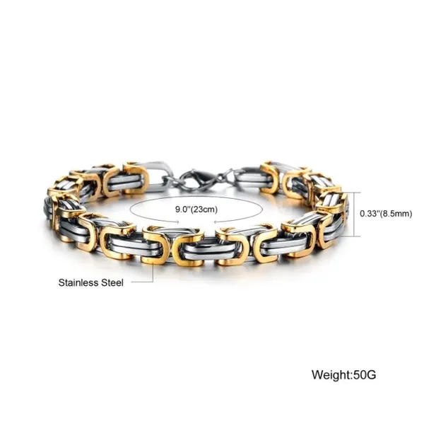 Men's_gold_and_silver_bracelet_with_anti-tarnish_and_rust-free