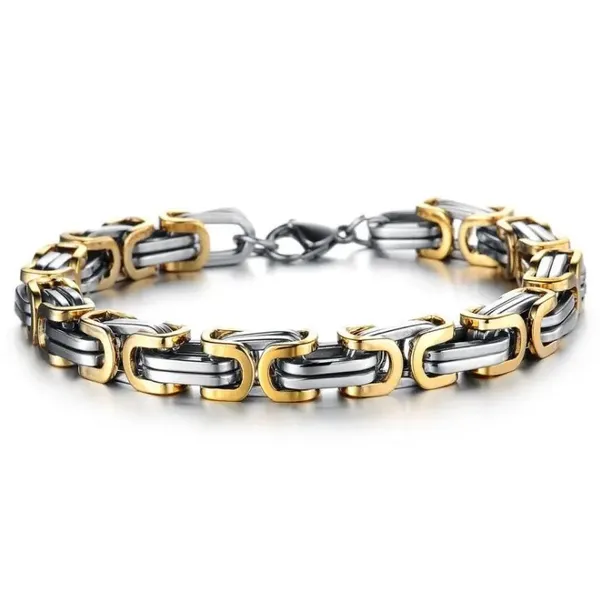 Men's_gold_and_silver_bracelet_with_anti-tarnish_and_rust-free