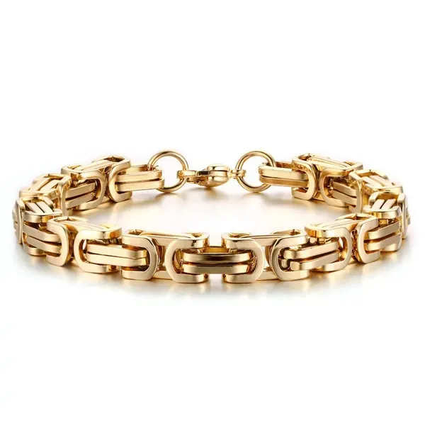 Gold_bracelets_for_men_featuring_link_chain_design;_waterproof,_anti-tarnish,_rust-free,_and_skin-friendly