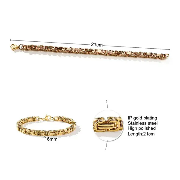 Gold_bracelets_for_men_featuring_link_chain_design;_waterproof,_anti-tarnish,_rust-free,_and_skin-friendly