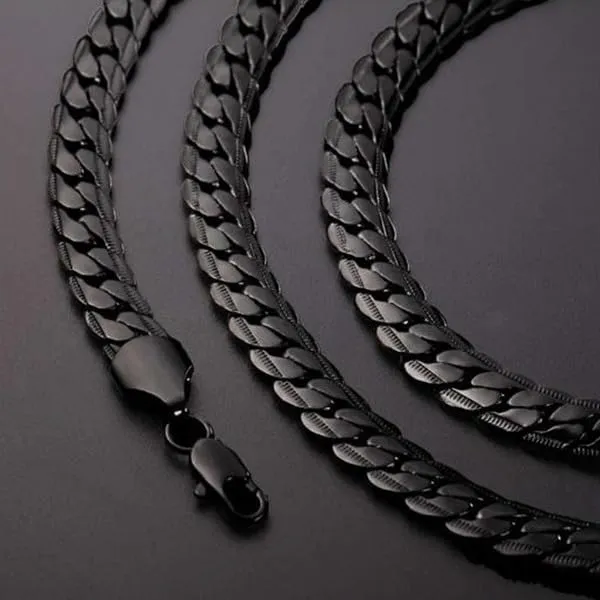 Black_Chain_For_Men_Waterproof,_Anti-Tarnish,_Rust-Free,_Skin_Friendly