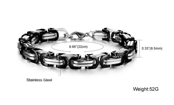 Black_and_Silver_Plated_Bracelet_for_Men_and_Boys_-_Fashionable,_Platinum_Finish,_Waterproof