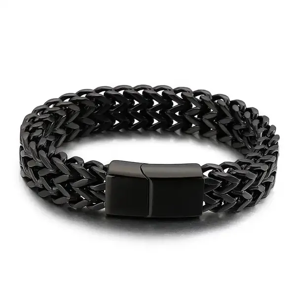Black_Bracelets_For_Men_And_Boys_|_Magnet_Lock_Bracelet_,_Dual_Curb_Magnetic_Chain_Bracelet_For_Gift_|_Waterproof,_Anti-Tarnish_Bracelet,_Rust-Free,_Skin_Friendly