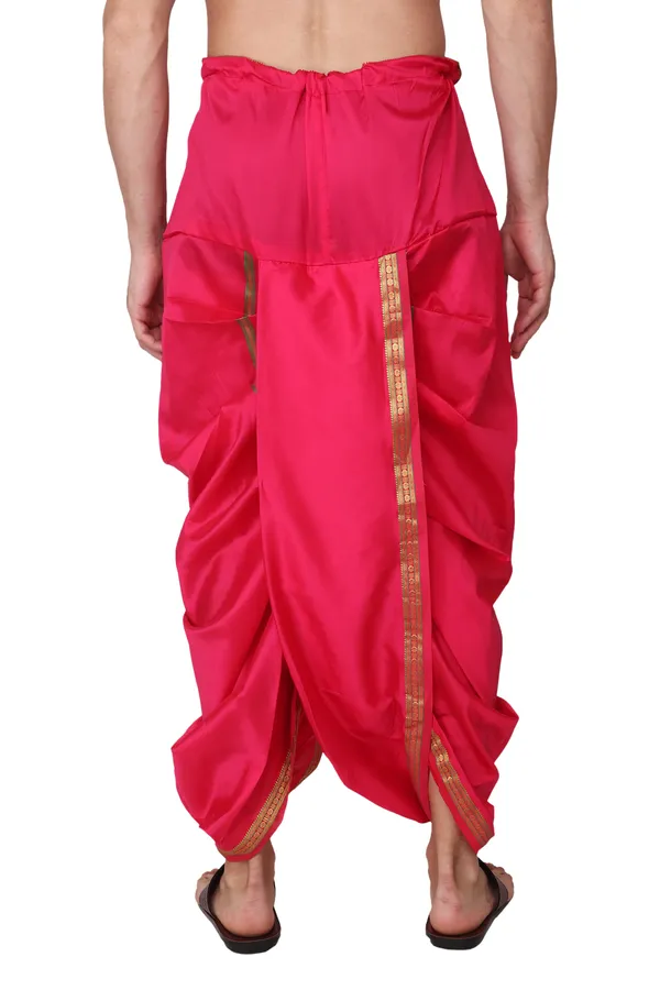Rani_Readymade_Dhoti_For_Men|_Elastic_Waistband_Stitched_Mens_Silk_Dhoti_Pant_Set