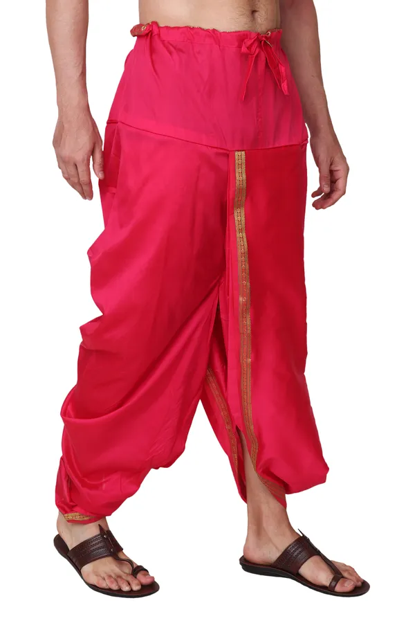 Rani_Readymade_Dhoti_For_Men|_Elastic_Waistband_Stitched_Mens_Silk_Dhoti_Pant_Set