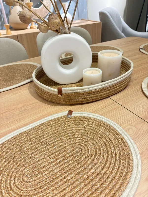 Beige_&_Cream_Table_Mat_&_Runner_For_Home