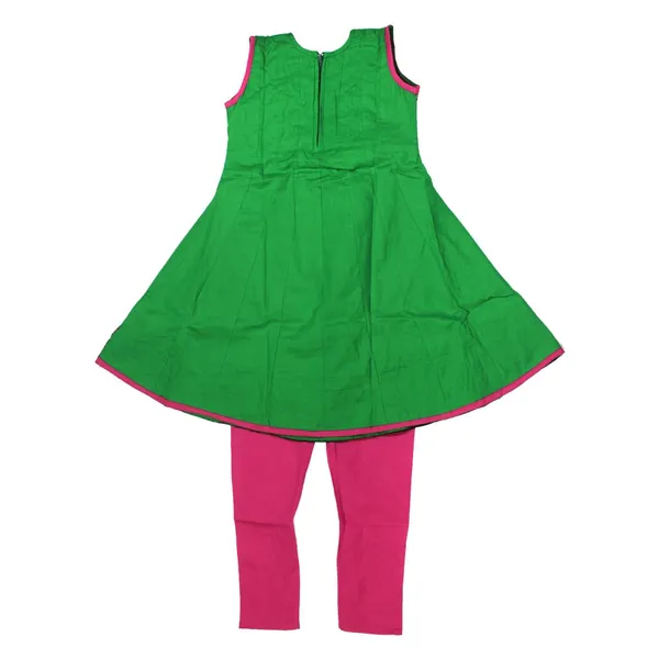 Green_Cotton_Salwar_Suit_Set_For_Girl