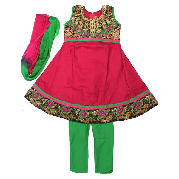 Pink_Cotton_Salwar_Suit_Set_For_Girl