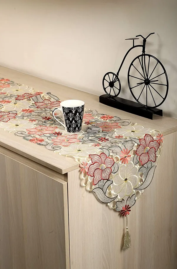 Maroon_Tissue_Embroidery_Design_Dining_Table_Runner_[15x70_Inches]