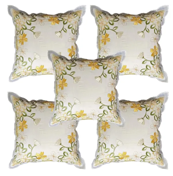 Set_Of_5_Yellow_Tissue_Cutwork_Cushion_Cover_[16x16_Inches]